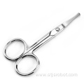 Hair eyebrows stainless steel scissors cutting tools round head nose hair beauty scissors